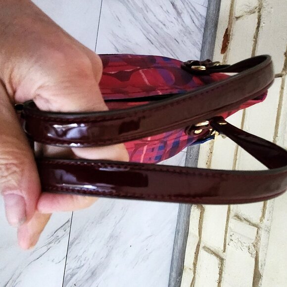 Like New Rare Coach Poppy Tartan Foldover Shoulder Bag or Cossbody Bag Purse - Picture 11 of 16